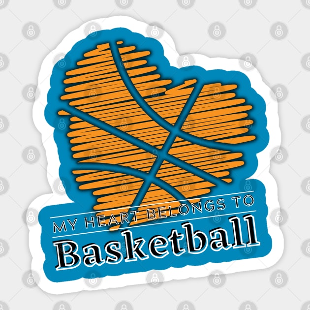 My heart belongs to BASKETBALL Sticker by ColorShades